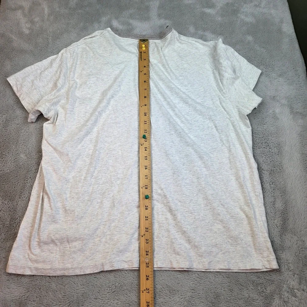 Polo Ralph Lauren T-Shirt Mens XL Ringer Crew Neck Pony Logo Oatmeal Heather Ctn